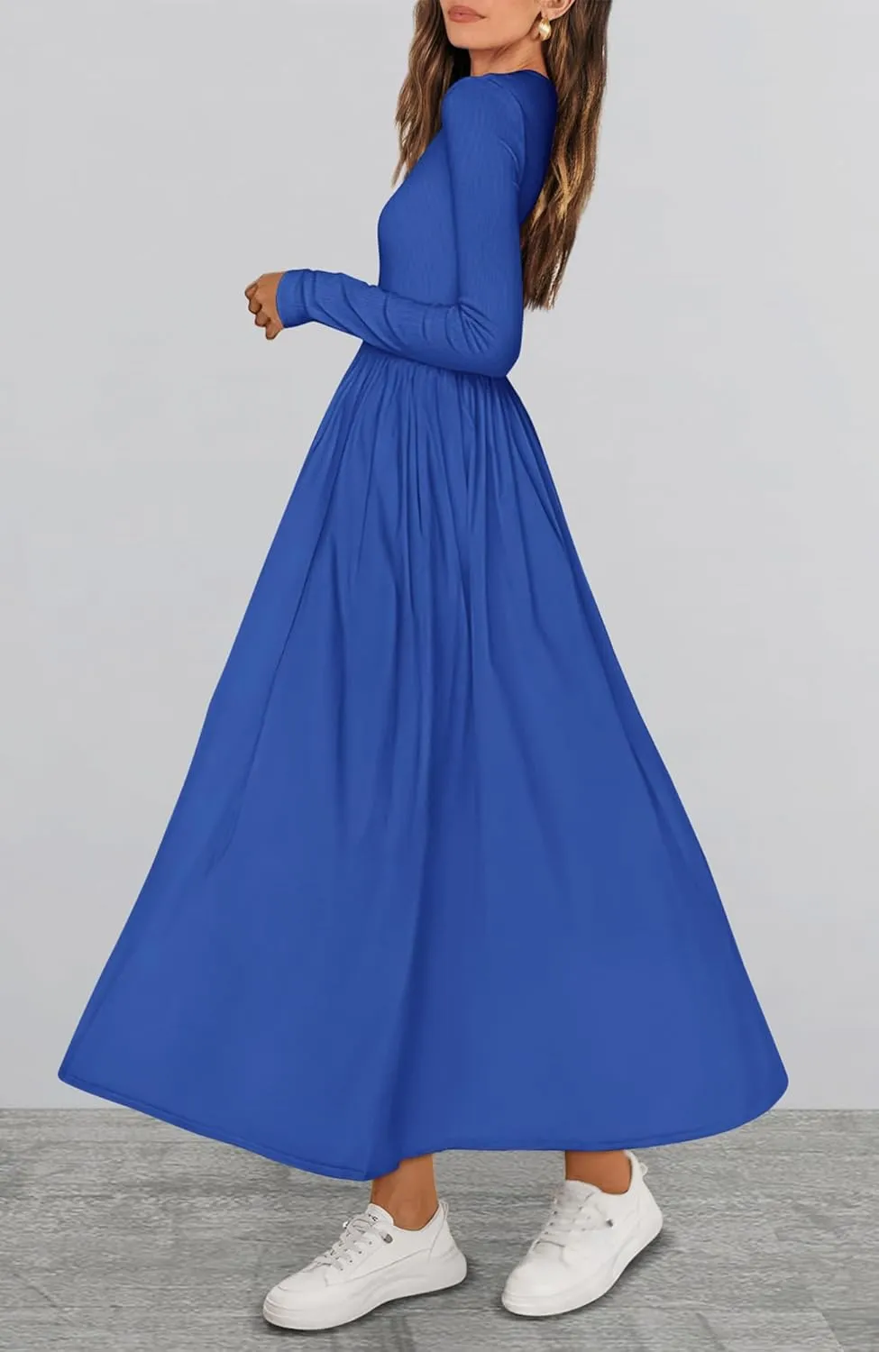 BTFBM Casual Long Sleeve Dresses Spring Dresses 2025 Wedding Guest Dress Midi Dress Flowy Bohemian Long Dress