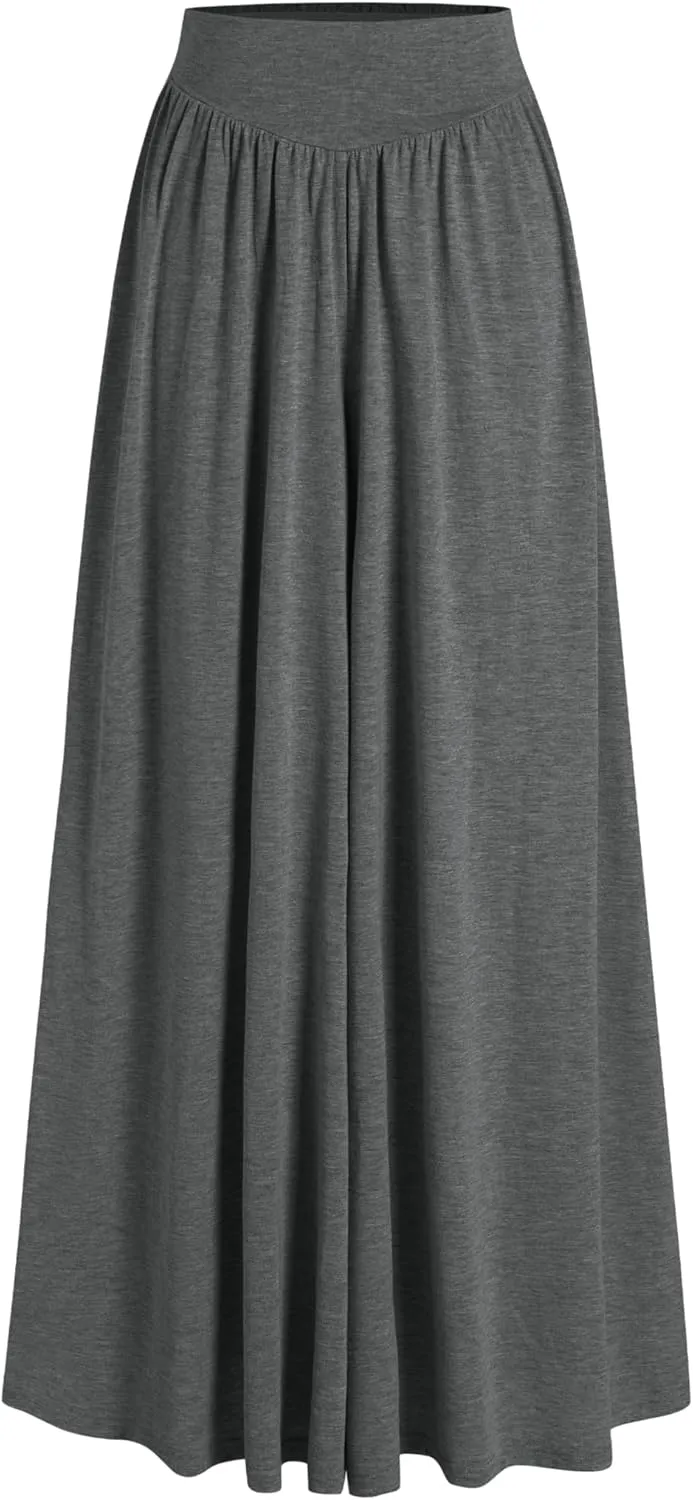 CIDER Womens Palazzo Wide Leg Lounge Pants Casual Loose Fit Comfy Boho Ruffle Pants