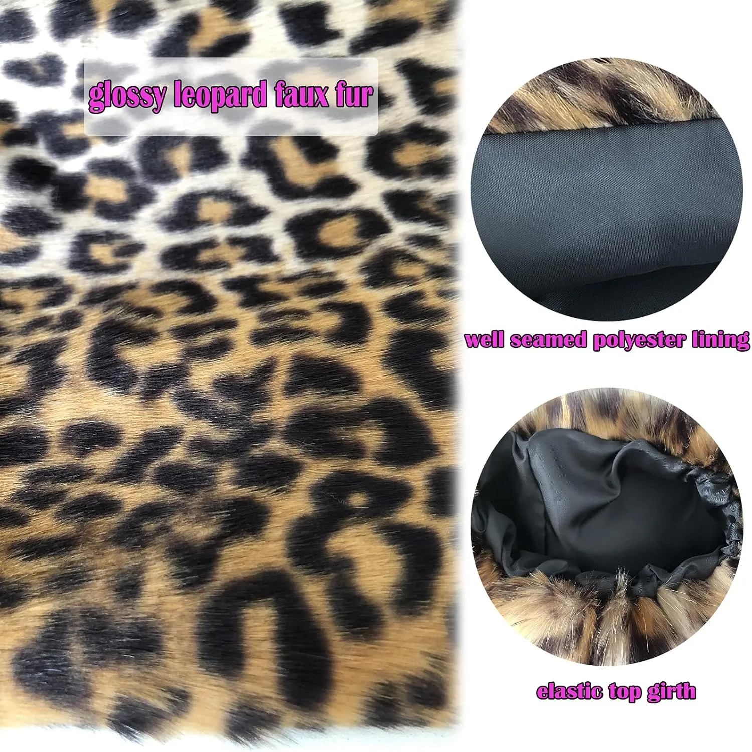 Cityelf Womens Fur Leg Warmer Winter Furry Long Boot Cuffs Fuzzy Shoes Cover Party Costume Holiday Festival Performance Play