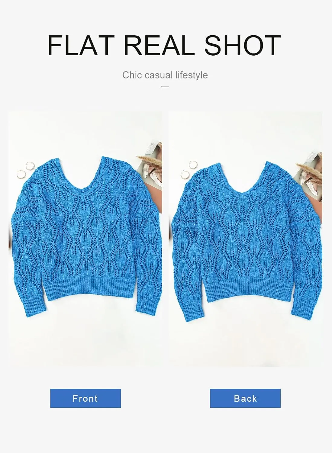 Dokotoo Fall Sweaters Round Neck Crochet Hollow Out Cute Winter Pullover Sweaters for Women Trendy 2024