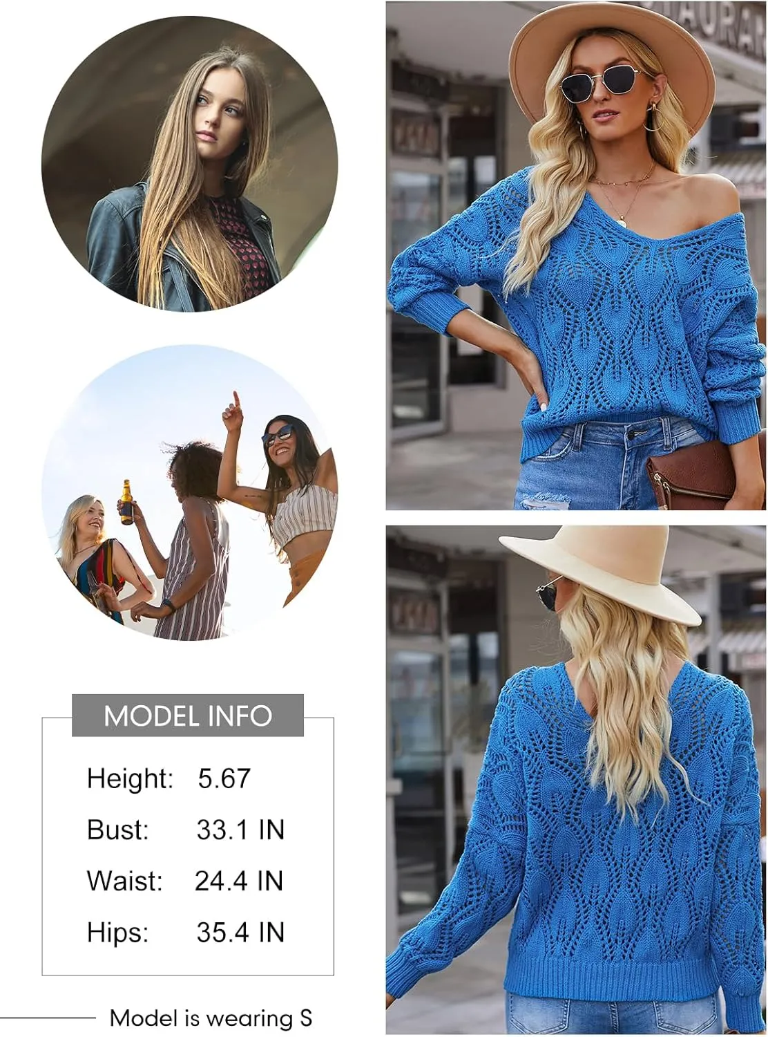 Dokotoo Fall Sweaters Round Neck Crochet Hollow Out Cute Winter Pullover Sweaters for Women Trendy 2024
