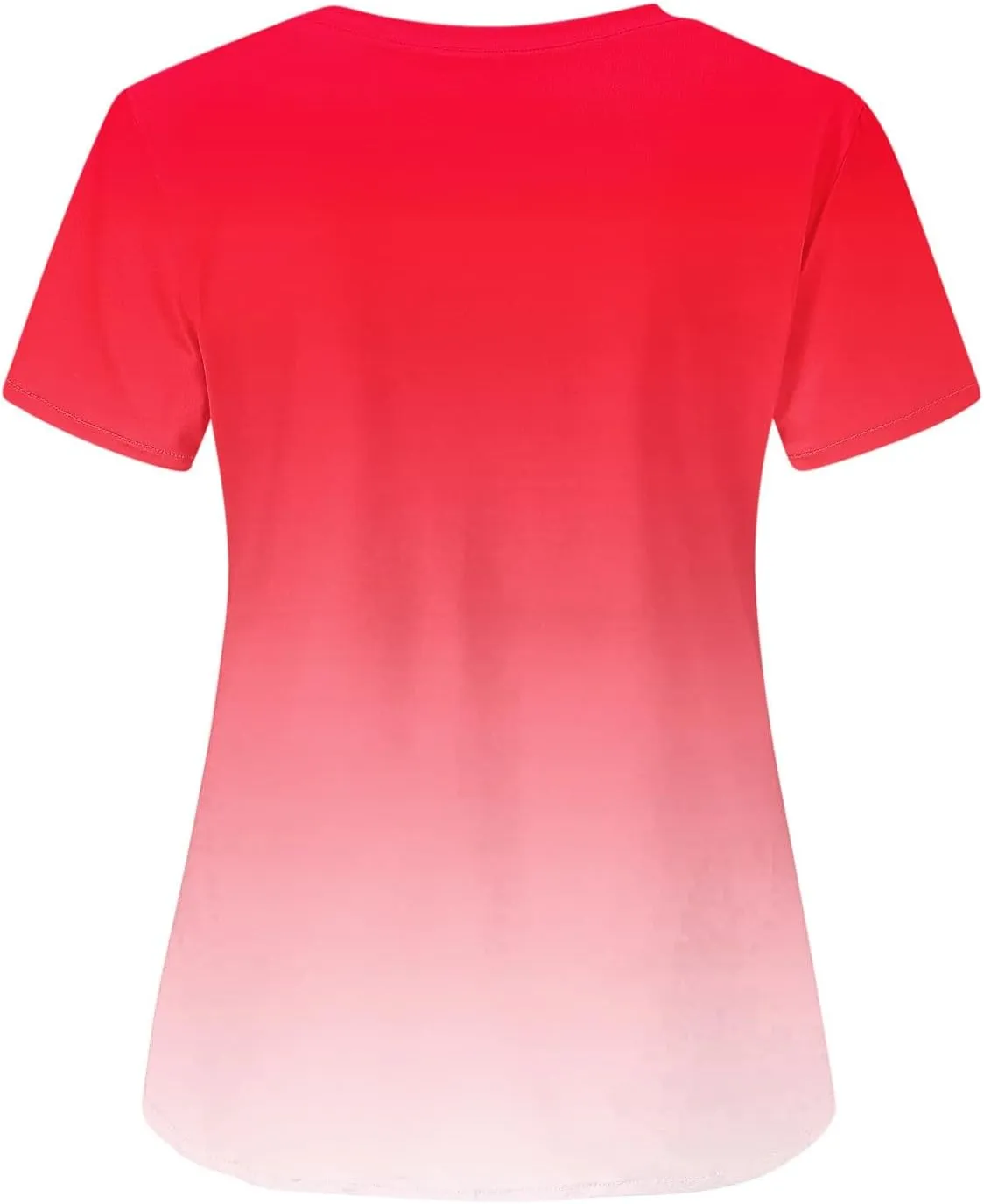 Firzero Scrub Tops for Women Casual Floral Printed Short Sleeve Nurse Work Uniform Lightweight V Neck Top with Pockets