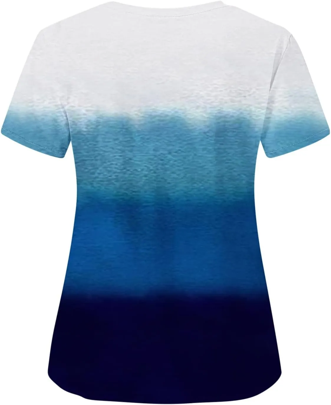 Firzero Scrub Tops for Women Casual Floral Printed Short Sleeve Nurse Work Uniform Lightweight V Neck Top with Pockets