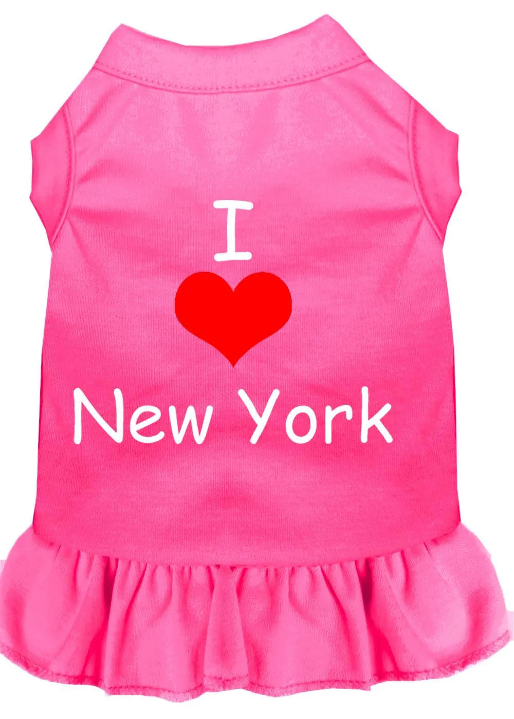 I Heart New York Screen Print Dress Bright Pink Xxxl (20)