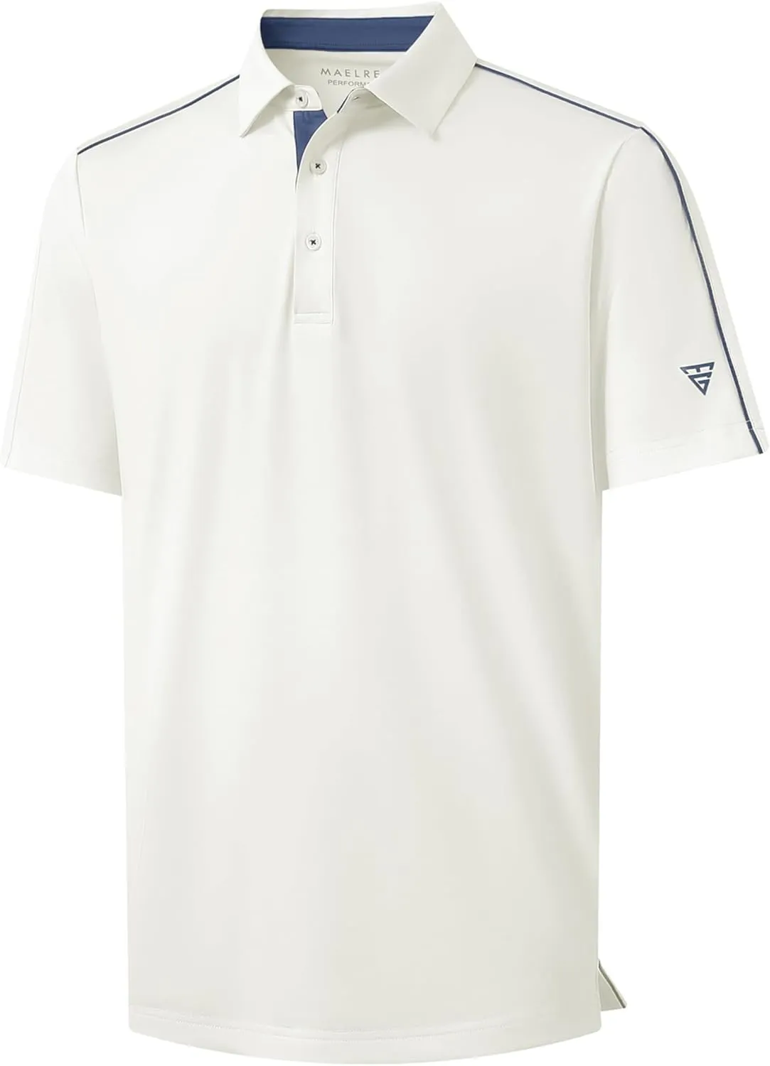 M MAELREG Golf Polo Shirts for Men Short Sleeve Dry Fit Solid Moisture Wicking Casual Performance Collared Mens Polo Shirts