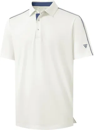 M MAELREG Golf Polo Shirts for Men Short Sleeve Dry Fit Solid Moisture Wicking Casual Performance Collared Mens Polo Shirts