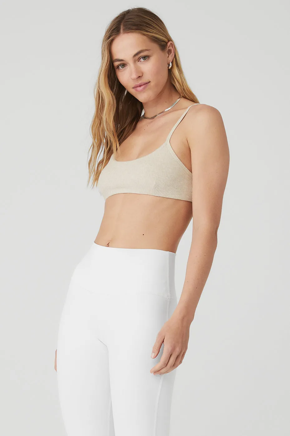 Ribbed Manifest Bra - Oatmeal Heather