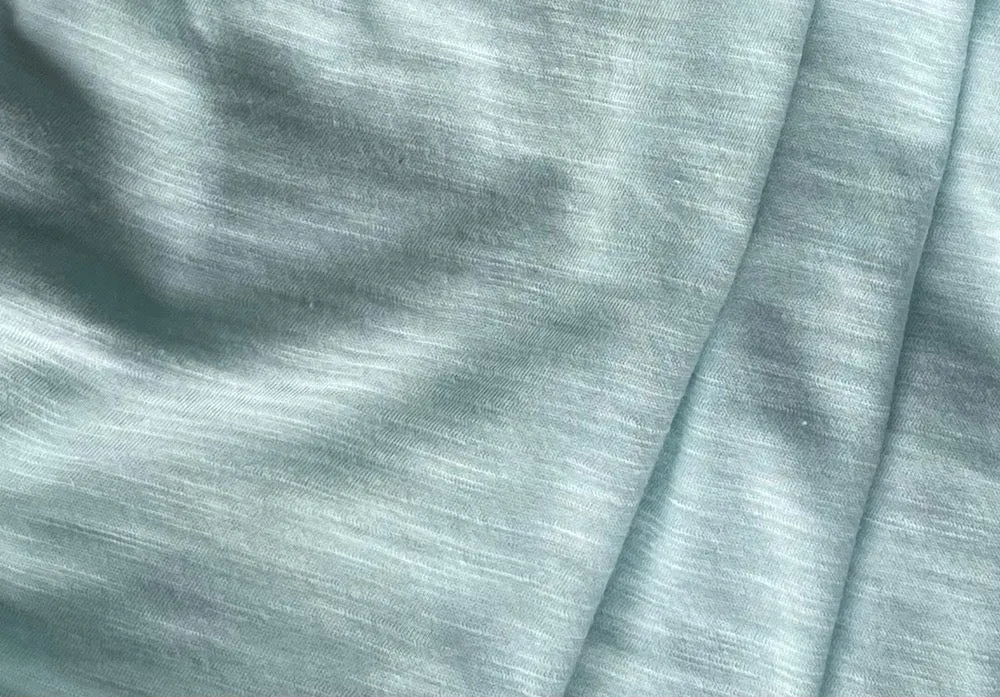 Semi-Sheer Aqua Cotton Jersey Knit (Made in Japan)