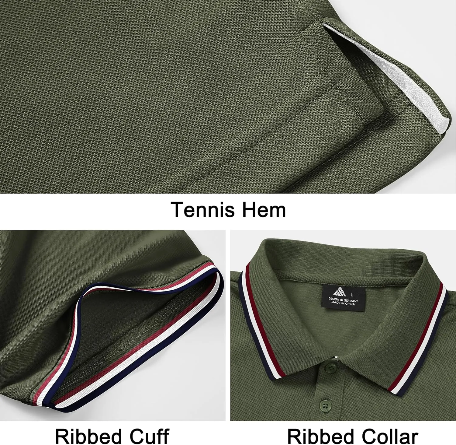 V VALANCH Mens Golf Polo Shirts Short Sleeve Moisture Wicking Golf Polo Shirts Collared Athletic Tennis Shirt